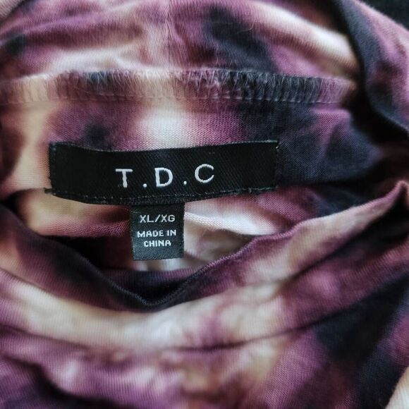 Elegant Tie-Dye Maxi Dress - Purple and Black - Picture 6 of 7